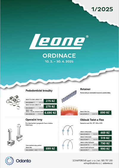 Akční leták Leone - vše pro ortodoncii ordinace